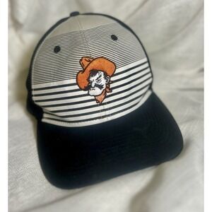 Oklahoma State University Cowboys Black SnapBack Hat mid fit